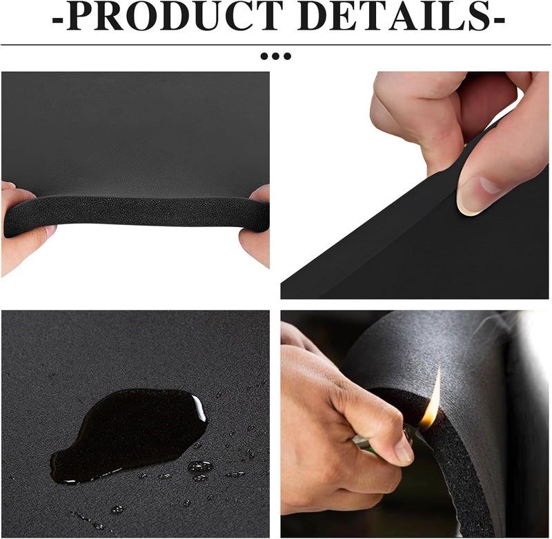 YOGHAVRS Adhesive Foam Roll Neoprene Sponge Foam Sheet Roll Closed Cell Insulation Closed Cell Foam Sheet Soundproof Foam Padding (Black, 12x59x1/8 Inches) - Image 5